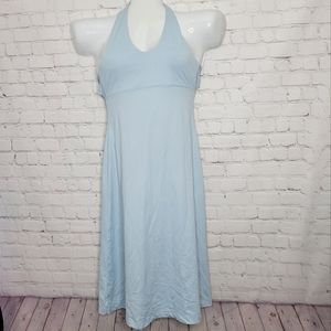 PATAGONIA Morning Glory Tie Back Halter in Powder Blue  Dress Sz XS